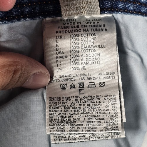Diesel Safado Mens Blue Regular Slim Straight Jeans Measures 38x33.5 Wash 0816P - Picture 22 of 24