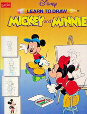 Disney Learn to Draw Mickey and Minnie Hardcover Walter Foster 1991
