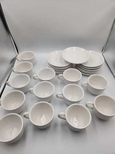 Homer Laughlin Fiestaware White Tea Cup And Saucer Set 13 Sets In All