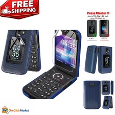 Preserve Your TCL Flip 3 with a Stylish Blue Hard Shell Case Screen Protector