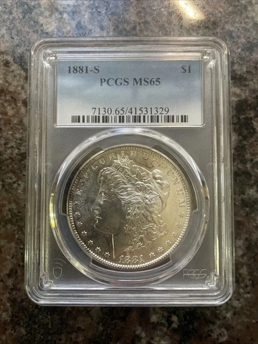 1881-S Morgan Silver Dollar PCGS MS65