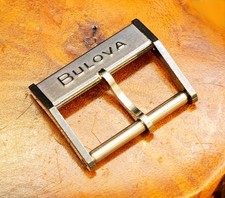 Vintage BULOVA 16mm Original 1960's - 1970's Stainless Steel Watch Buckle