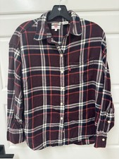 Levi's Men Relaxed Fit Long Sleeve Work Plaid Button-Down Shirt Vintage Small