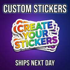 Custom Full Color Die Cut Vinyl Stickers   Logo Labels Waterproof Glossy