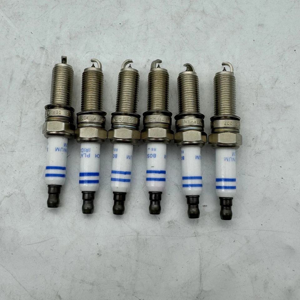 6 piezas bujías YR7MPP33 para Mercedes Benz C230 C250 C300 CL550 E350 V6 Bosch Foto 3 de 4