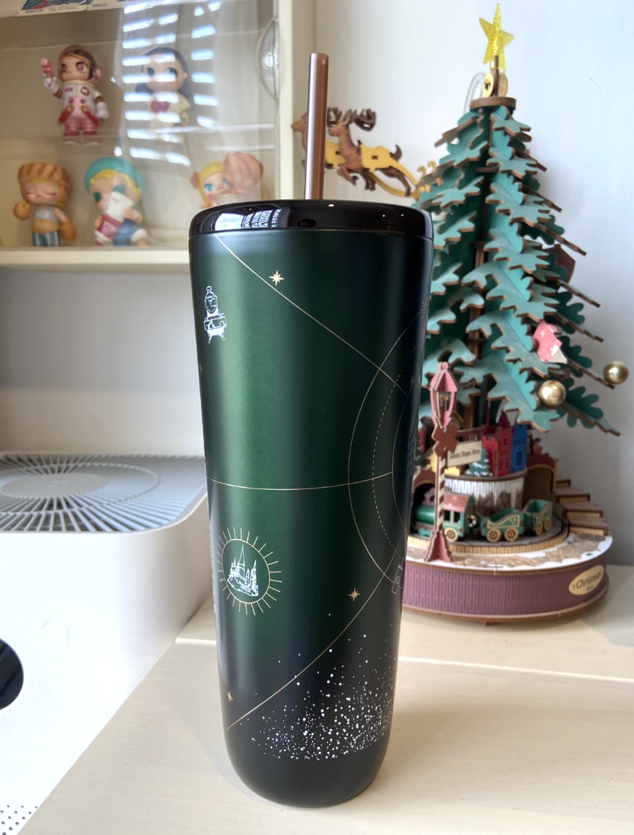 Harry Potter Starbucks Green 24oz Stainless Steel Cold Cup Two Way