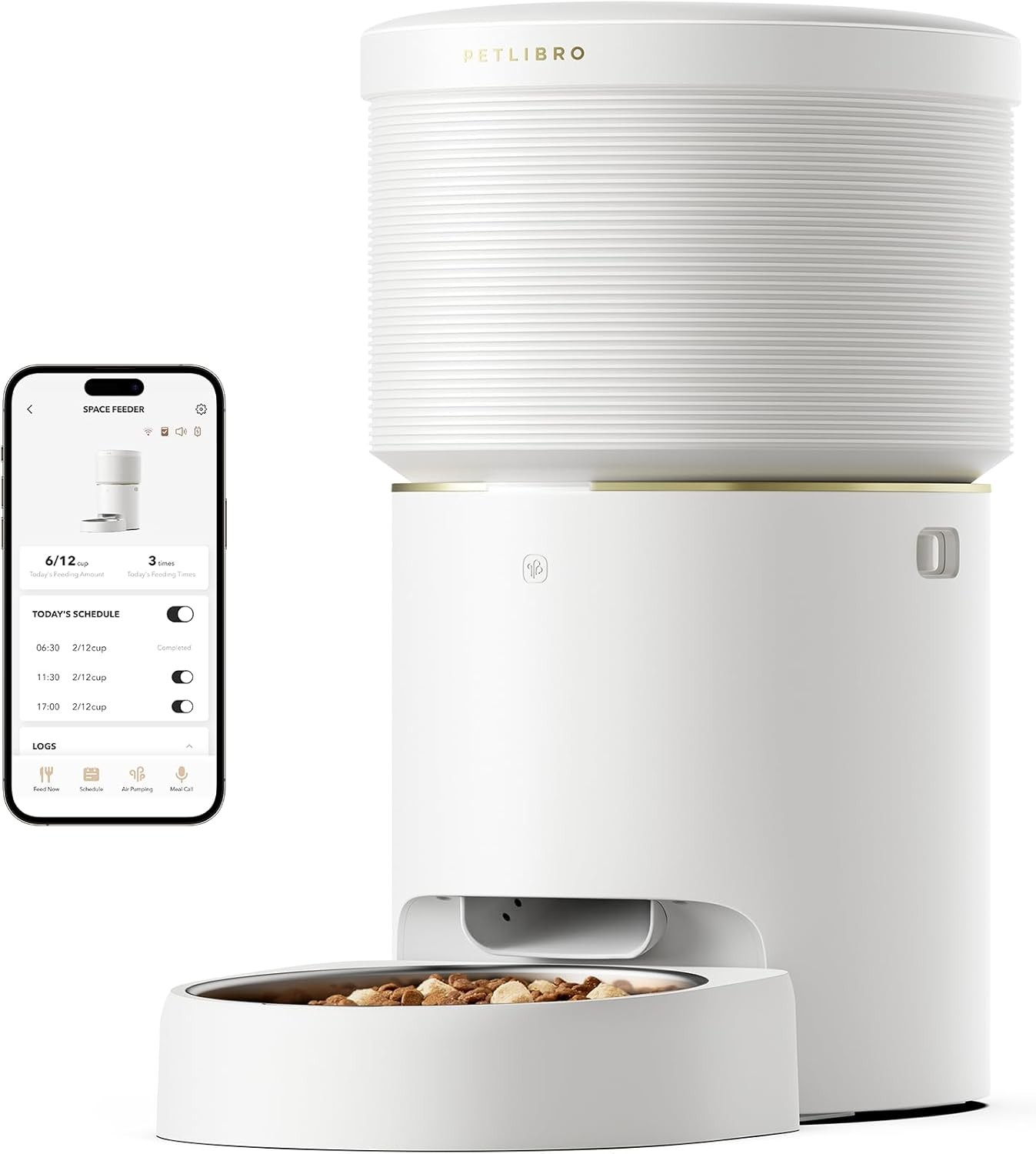 PETLIBRO Vacuum-Sealed Automatic Cat Feeders 8L/34Cups Dog Feeder 5G Wi-Fi