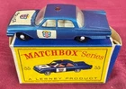 VINTAGE  LESNEY MATCHBOX NO 55 FORD FAIRLANE POLICE CAR 1963 MADE IN ENGLAND