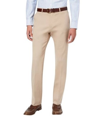 Tommy Hilfiger Mens Modern fit Dress Pants 36 / 30 Beige Solid