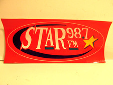 RARE VINTAGE STAR 98.7 FM RADIIO STATION 3 X 6.5 BUMPER STICKER DECAL FAST SHIP