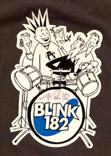 Camiseta de colección rara Blink 182 Warped Tour 1996 firmada por Mark Hoppus XL