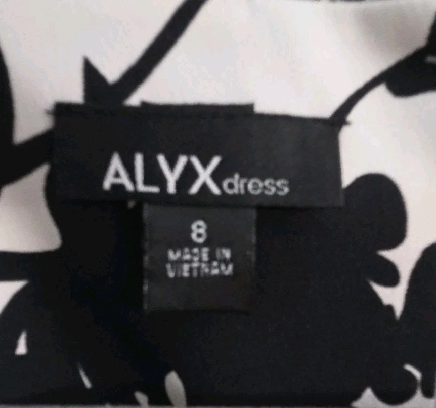 Abito tubino Alyx senza maniche stampa floreale nero bianco verde donna 8 carriere