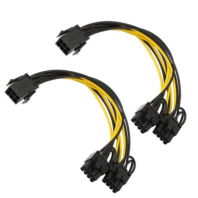 Grafikkarte Kabel,6-Pin-auf-8-Pin-PCIe-Adapter-Stromkabel, 2er-Pack 6-Pin-auf...