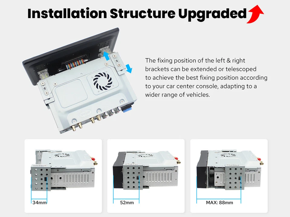 JOYING 8 Zoll Single Din Qualcomm Snapdragon Android 13 Autoradio Mit Carplay FM - Bild 4 von 4