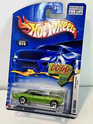 RARE, Hot Wheels 2002 First Edition 68 Cougar Collectors Car SHIPS IN PROTECTO