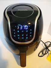 Power XL Vortex Air Fryer 3 Qt 6-in-1 Design Digital One Touch 1200 Watt Black