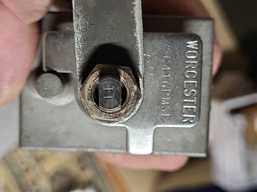 WORCESTER 1/2 C416 PMSE THREE PIECE BALL VALVE CWP 1500 1/2" NPT - Picture 8 of 13