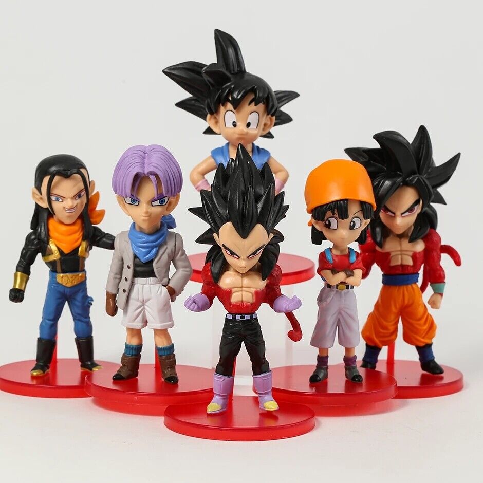 6 Pcs/lot 8Cm Dragon Ball Gt Figure Son Goku Super Saiyan 4 and Pan Model  Dolls Toys for Boys Kids Birthday Christmas Gift - AliExpress