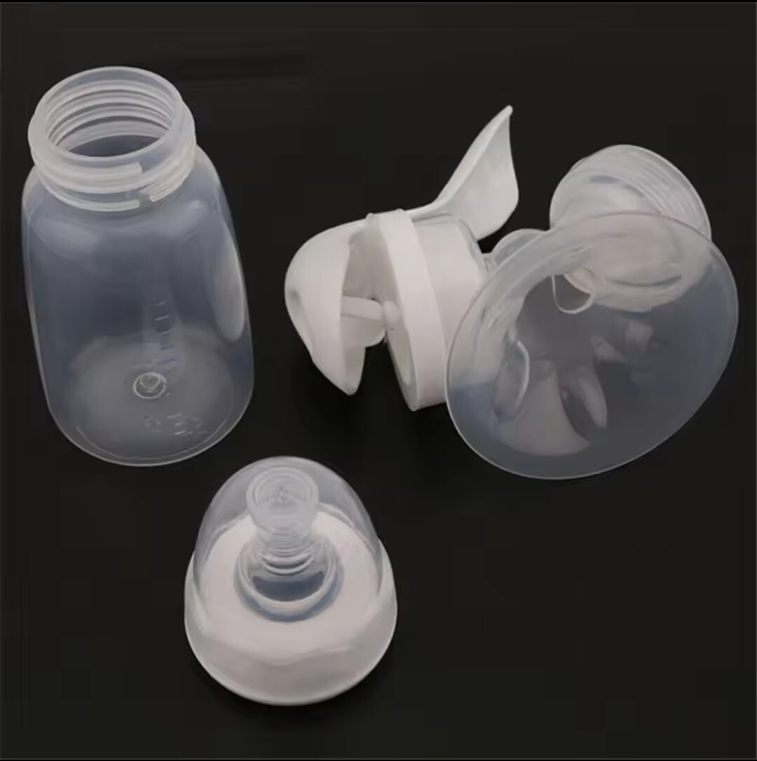 Handheld Breast Pump with Baby Feeding Bottle  -image