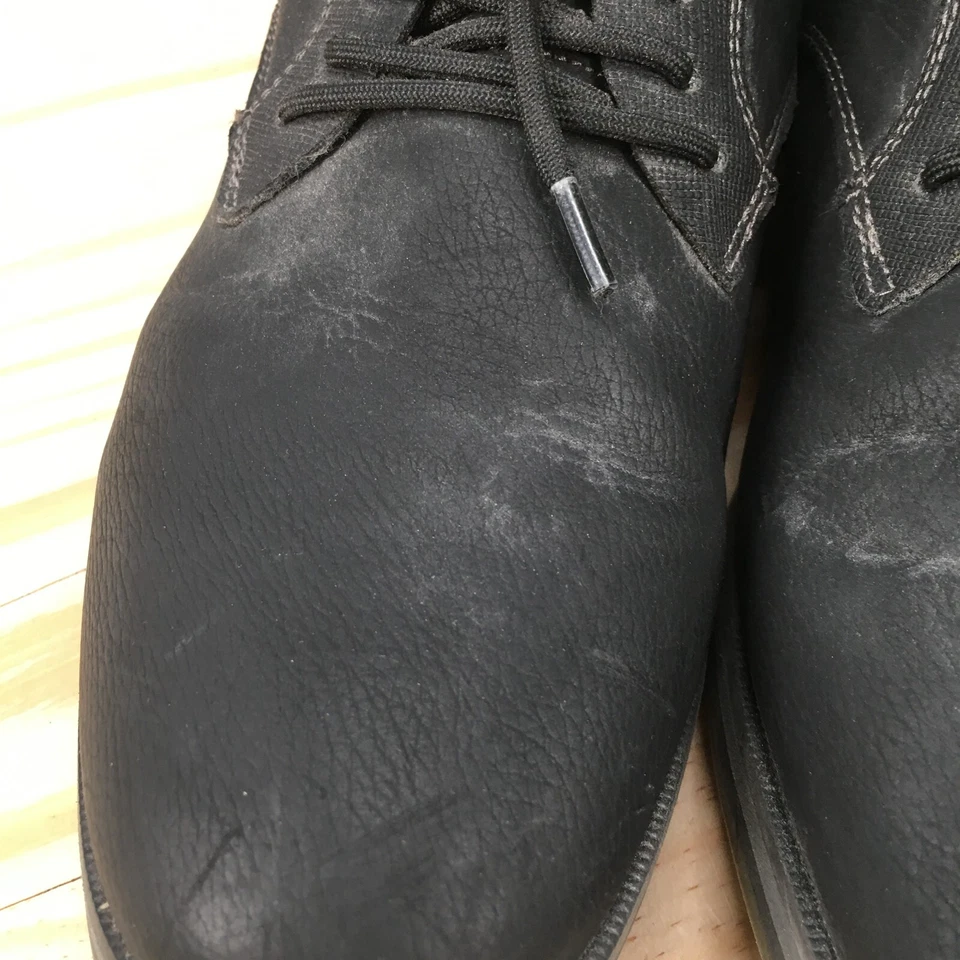 Aldo Shoes Mens 7.5 Gladosen Oxford Low Top Lace Up Sneakers Black Faux Leather - Image 4 of 4