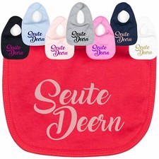 Lätzchen SEUTE DEERN Latz Mädchen Norddeutsch Spruch Name Baby CrazyShirt