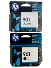 NEW GENUINE HP 901 CC653AN/CC656AN Black Color Ink Cartridges 2-Pack