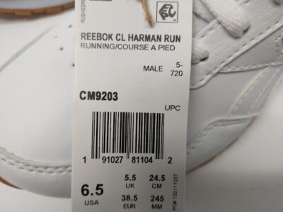 R,Sショップ Reebok Classic Harman Tenis para Correr, Blanco/Gum, 6.5 US | eBay