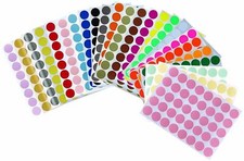 Dots for Labeling 3/4" 19 mm Color Coding Stickers for Scrapbooking 880 Pack