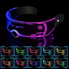 LED Brille Party Leuchtbrille Visierbrille LED Brille mit Cooler Lichteffekt