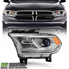 For 2014-2017 Dodge Durango Chrome Halogen w/o DRL Projector Headlight Driver