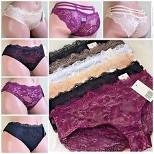 6 BIKINI CHEEKY Underwears Lace Panties Multi-Colors STRAPPY 2 TONE 7011 S-XL