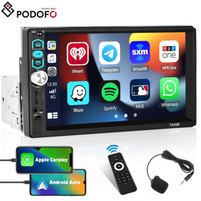 Single 1DIN 7'' Autoradio Apple CarPlay Androd Auto FM Bluetooth USB TouchScreen
