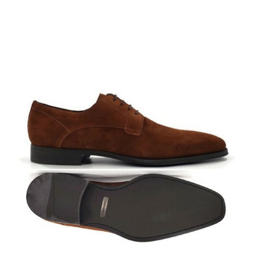 Zapatos de Vestir Magnanni Para Hombre Talla 11.5 Caballero Puntera Cuadrada Derby Marrón Gamuza Con Cordones - Imagen 7 de 12