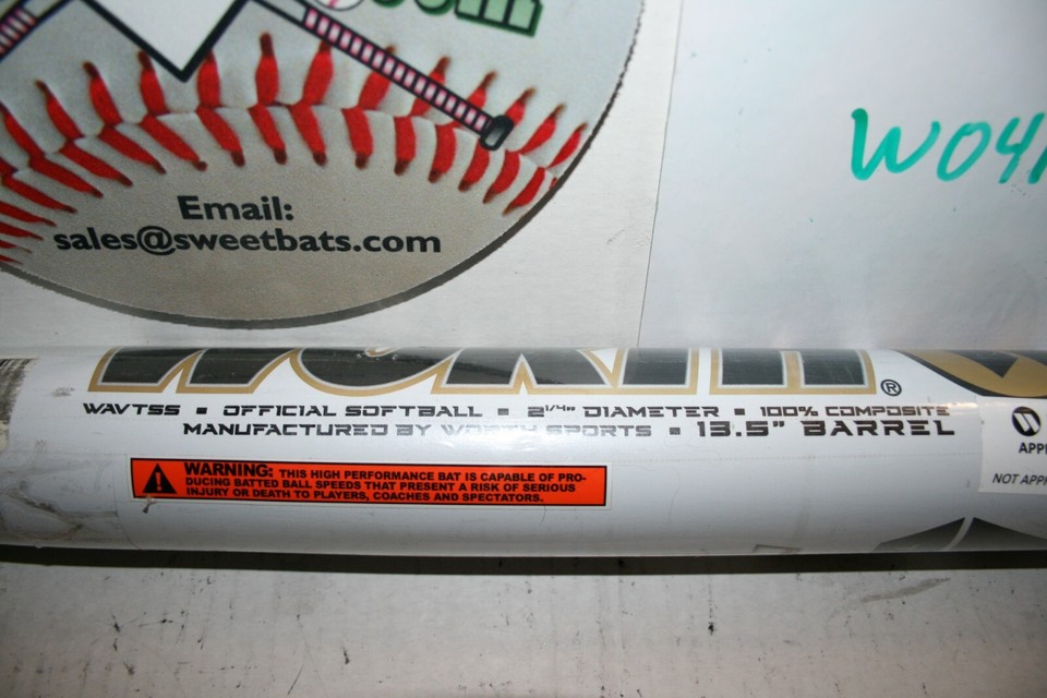 Batte Worth Slowpitch Senior 34" 26oz - Modèle WAVTSS 26 SSUSA - Occasion