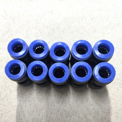 10Pc 3/8'' OD Tube Pneumatic Straight Union Connector Push To Connect Fitting #SH
