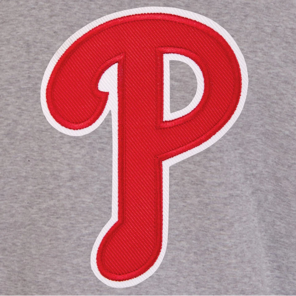 MLB Philadelphia Phillies Reversible Full Snap Fleece Jacket 2 Front Logos JHD - Image 2 of 4