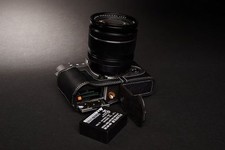 Genuine Real Leather Half Camera Case Bag for FUJIFILM XT20 XT10 Open B