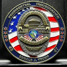 EL16-008 Trump Vance Davie Florida Police President 47 Challenge Coin MAGA
