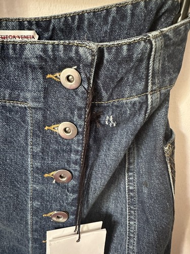Neu mit Etikett $ 950 Bottega Veneta Medium gewaschener Denimrock 8 US (42 Euro) - Bild 12 von 12