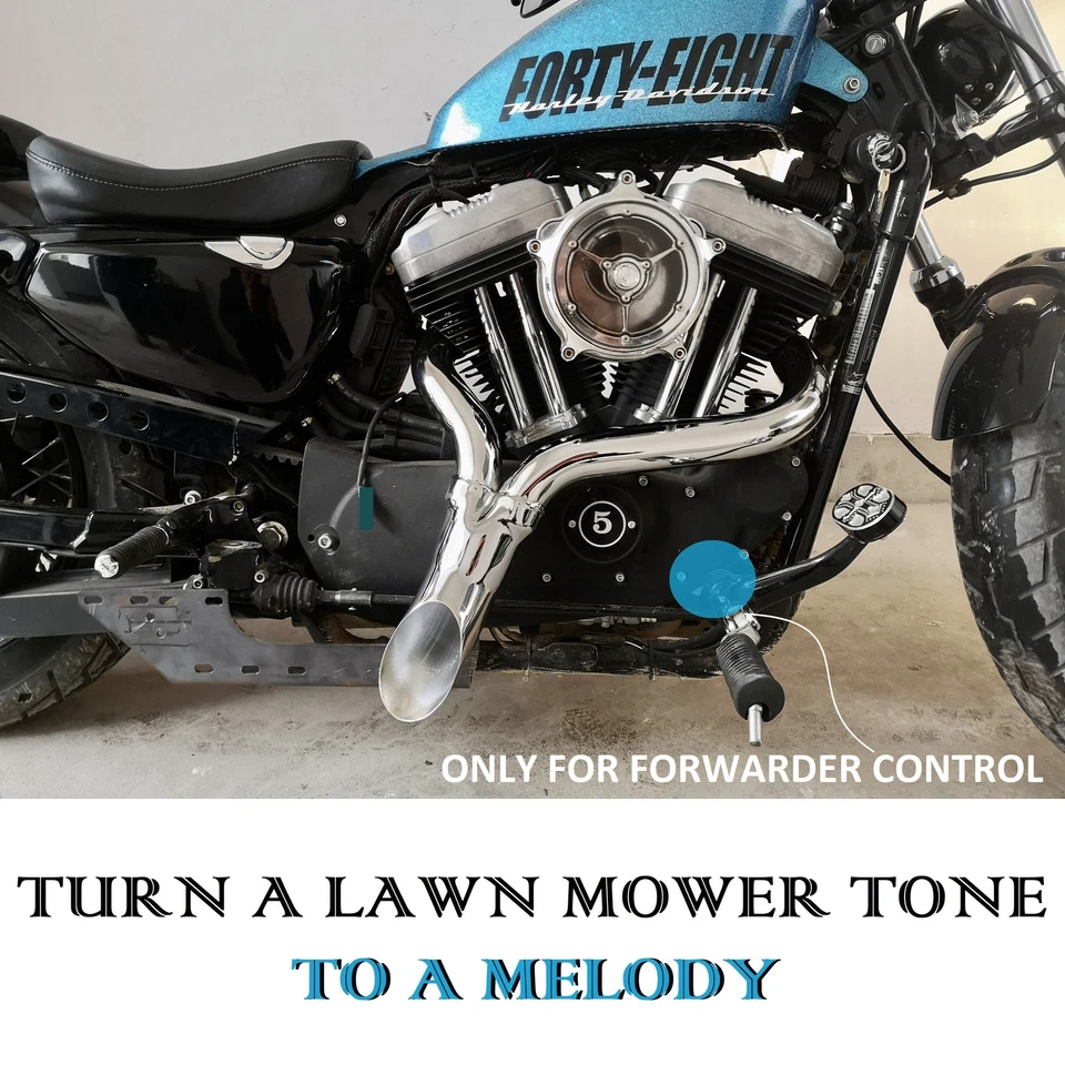 Escape Sharkroad 2-1 para Harley Sportster 1984-up, para escape Touring, Dyna Foto 3 de 4