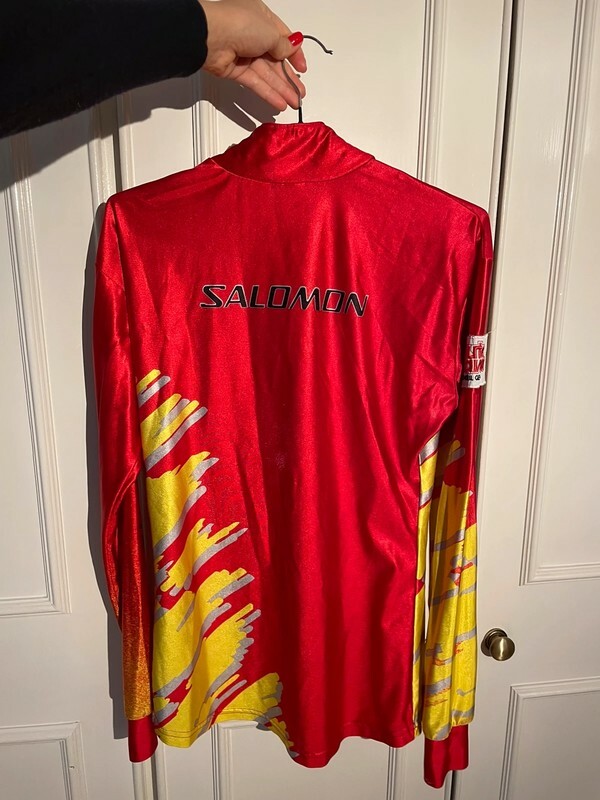 Salomon Camicia Biking Rossa Donna Con Cerniera TAGLIA S 8 Consegna Super Veloce