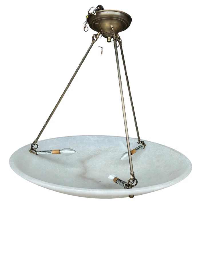 URBAN ARCHEOLOGY Alabaster 30” Bowl - Pendants Indoor Lighting - Image 2 of 4