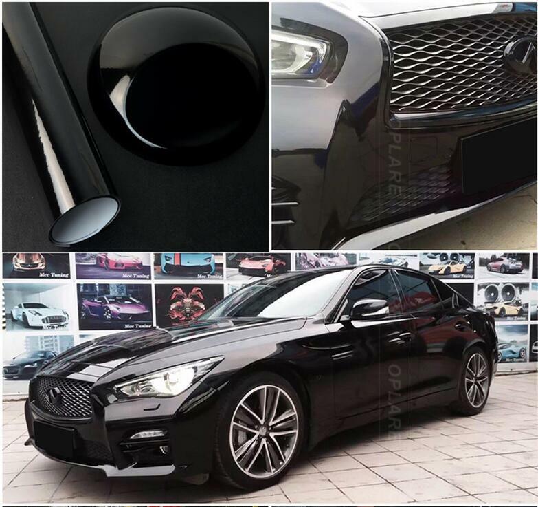 Full Roll 100FT x 5FT Ultra Gloss Black Vinyl Car Wrap Film Glossy ...