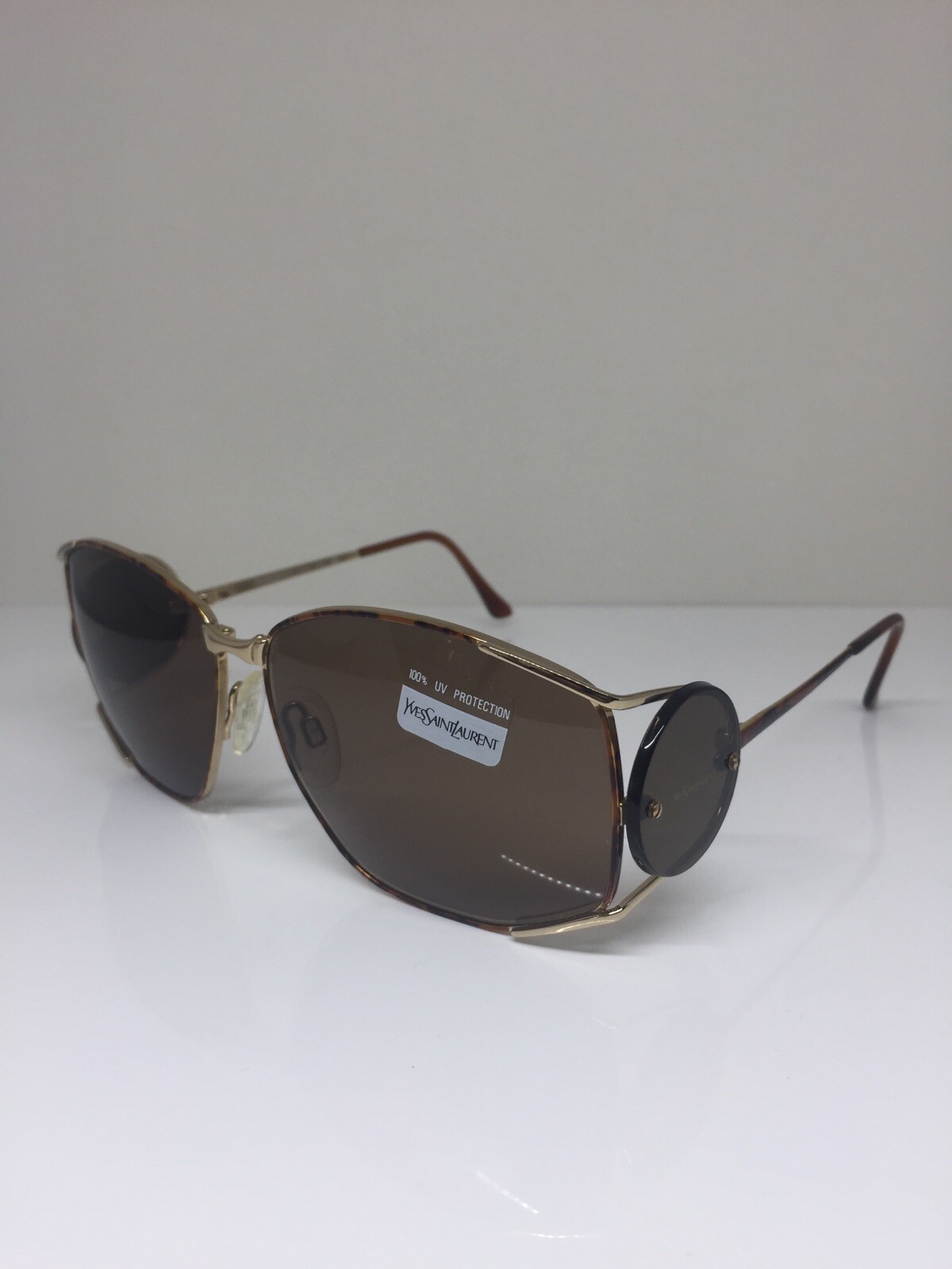 Occhiali da sole Yves Saint Laurent YSL 6002 C. Y 106 tartaruga nuovi vintage con oro