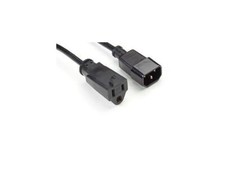 POWER CORD - NEMA 5-15R TO IEC-60320-C14, 1-FT. 0.3-M , 45 DAY STANDARD RETURN