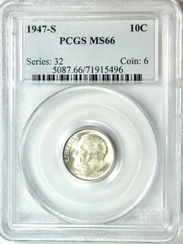 1947-S Silver Roosevelt Dime – PCGS MS66