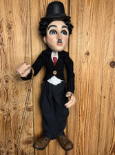 Czech Folk Art Puppet Charlie Chaplin - Handmade Original Puppet