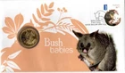 Australia 2013 Bush Babies Possum Stamp & $1 UNC Coin Cover - PNC ref21