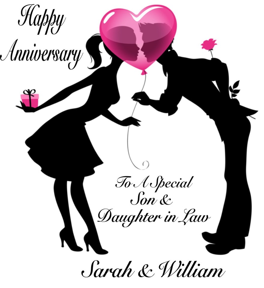 Personalised Anniversary Card - Husband, Wife, Son & Daughter in Law ...