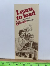 1985 Friendly's Restaurant Employee Brochure Manager Vintage